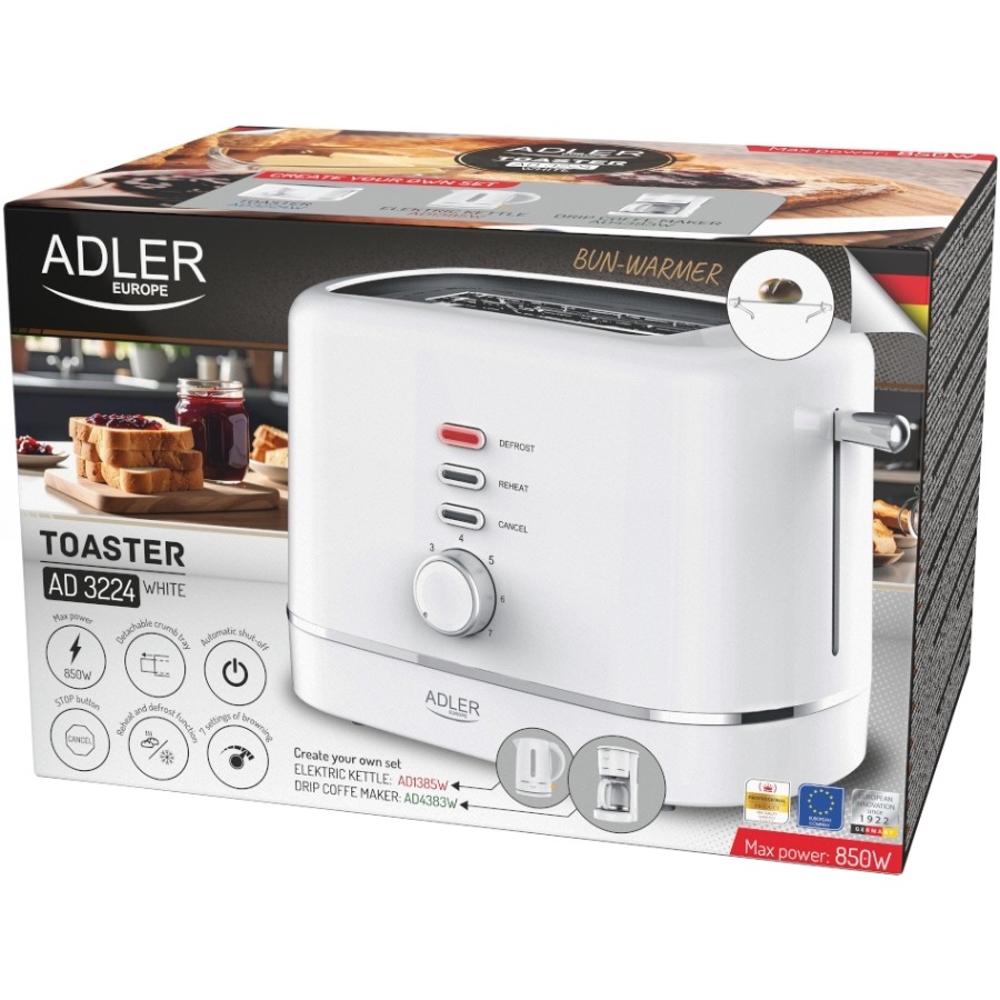 В интернет магазине Тостер ADLER AD 3224 white