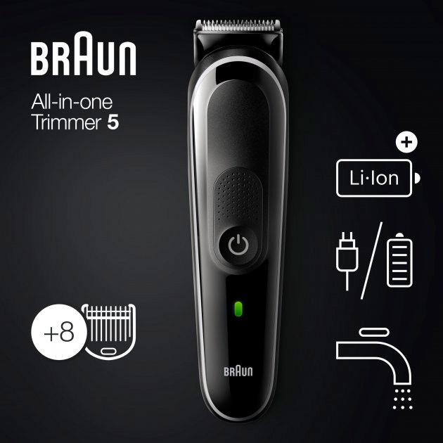 Триммер BRAUN MGK5360 Область применения голова