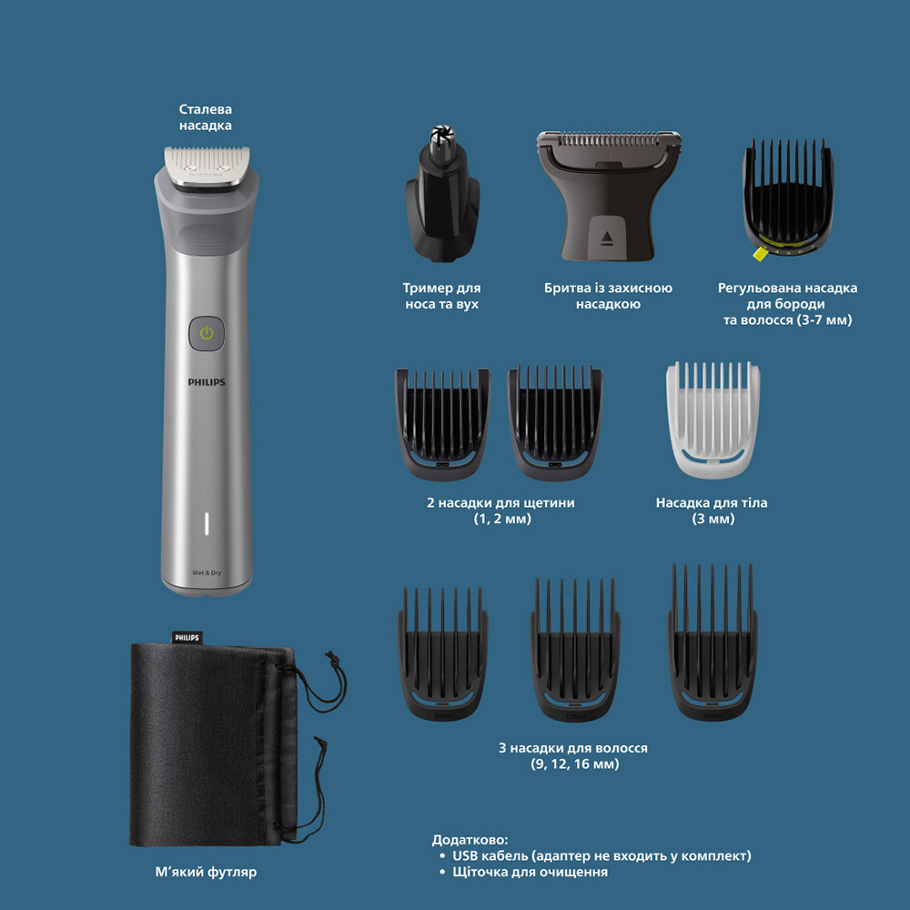 Универсальный триммер PHILIPS MG5930/15 series 5000 Управление кнопочное