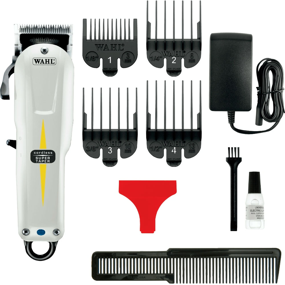 Машинка для стрижки Wahl Super Taper Cordless White (08591-2316H) Керування повзункове