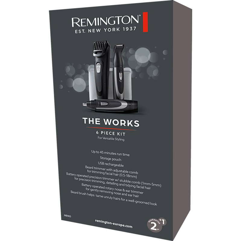 Фото 17 Набір для зачіски REMINGTON MB905 The Works Beard Kit