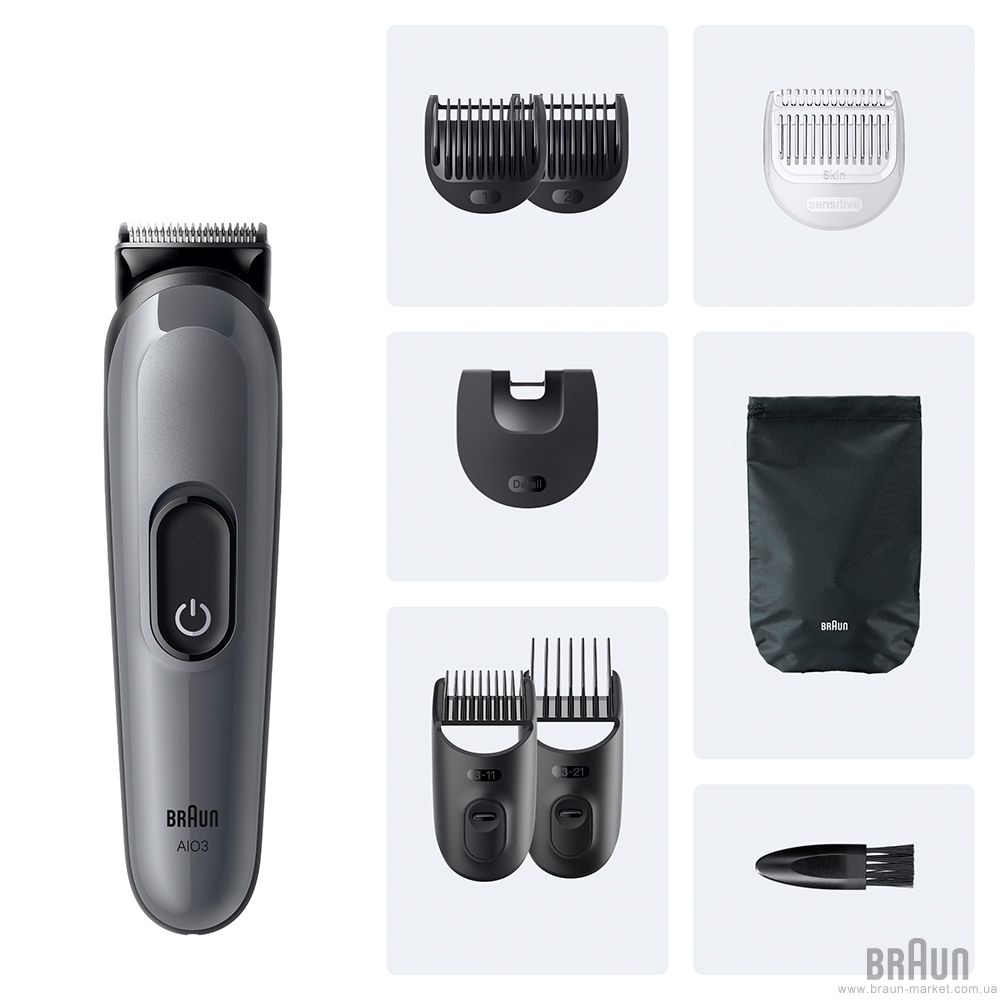 Зовнішній вигляд Тример BRAUN All-in-One Series 3 AIO3540 (80789915)