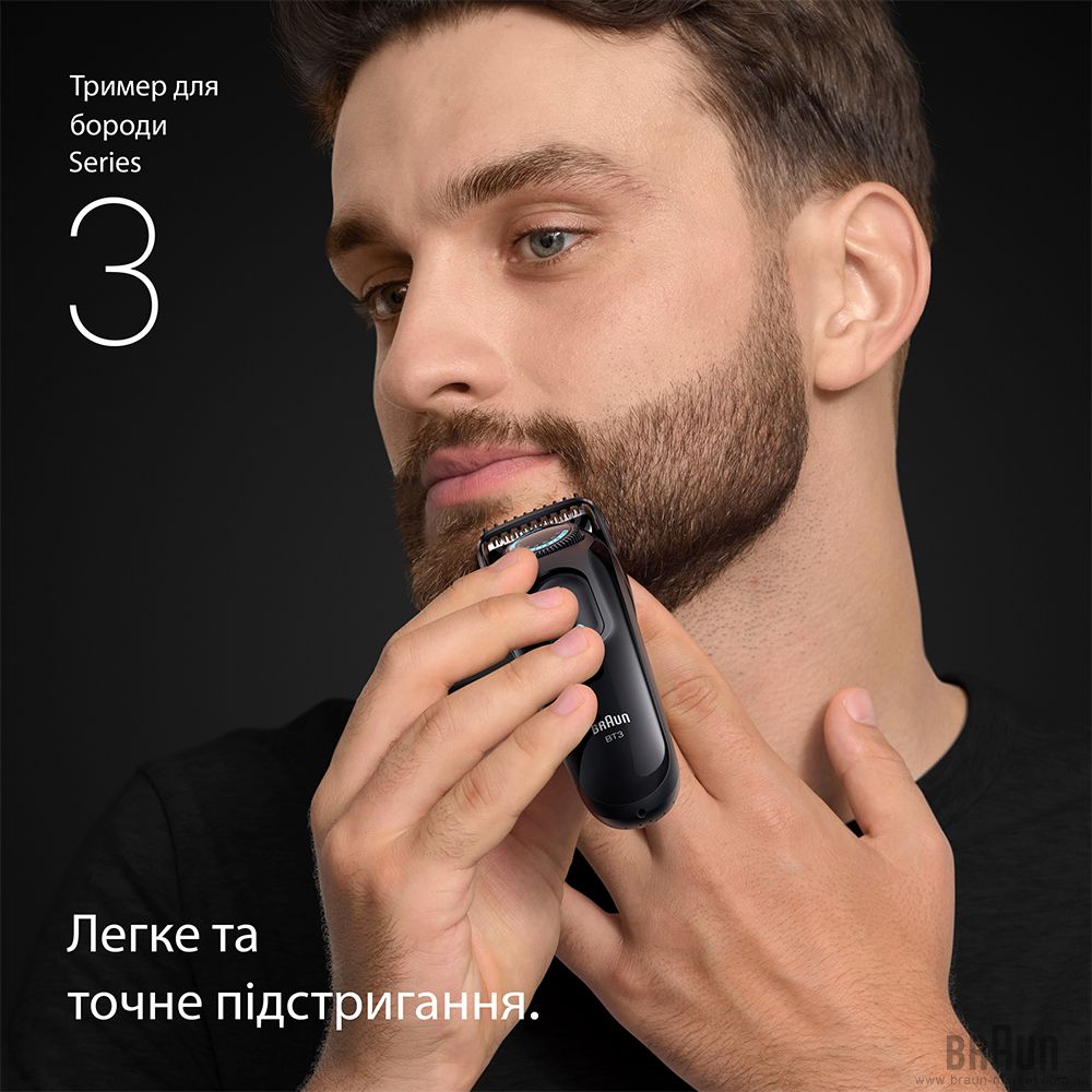 Триммер BRAUN Beard Trimmer Series 3 BT3500 (80789801) Управление регулирующее колесо