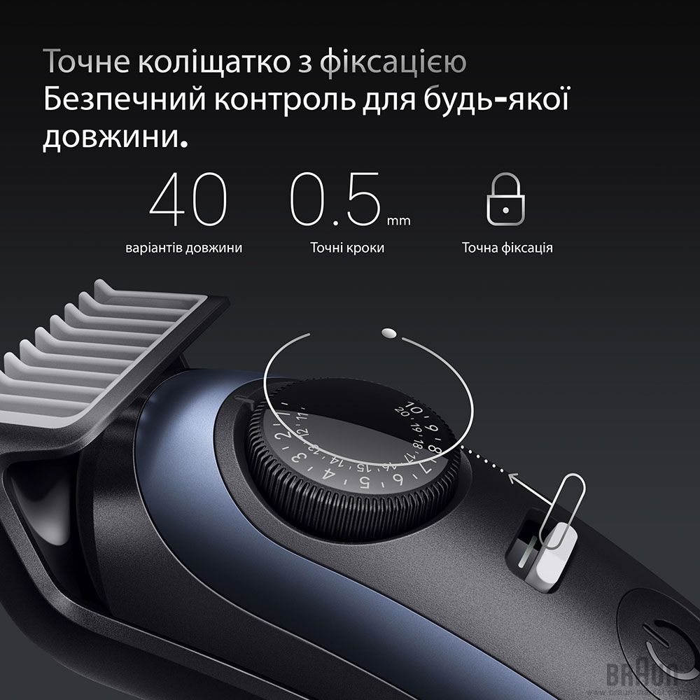 Триммер BRAUN Beard Trimmer Series 7 BT7540 (80789809) Область применения голова