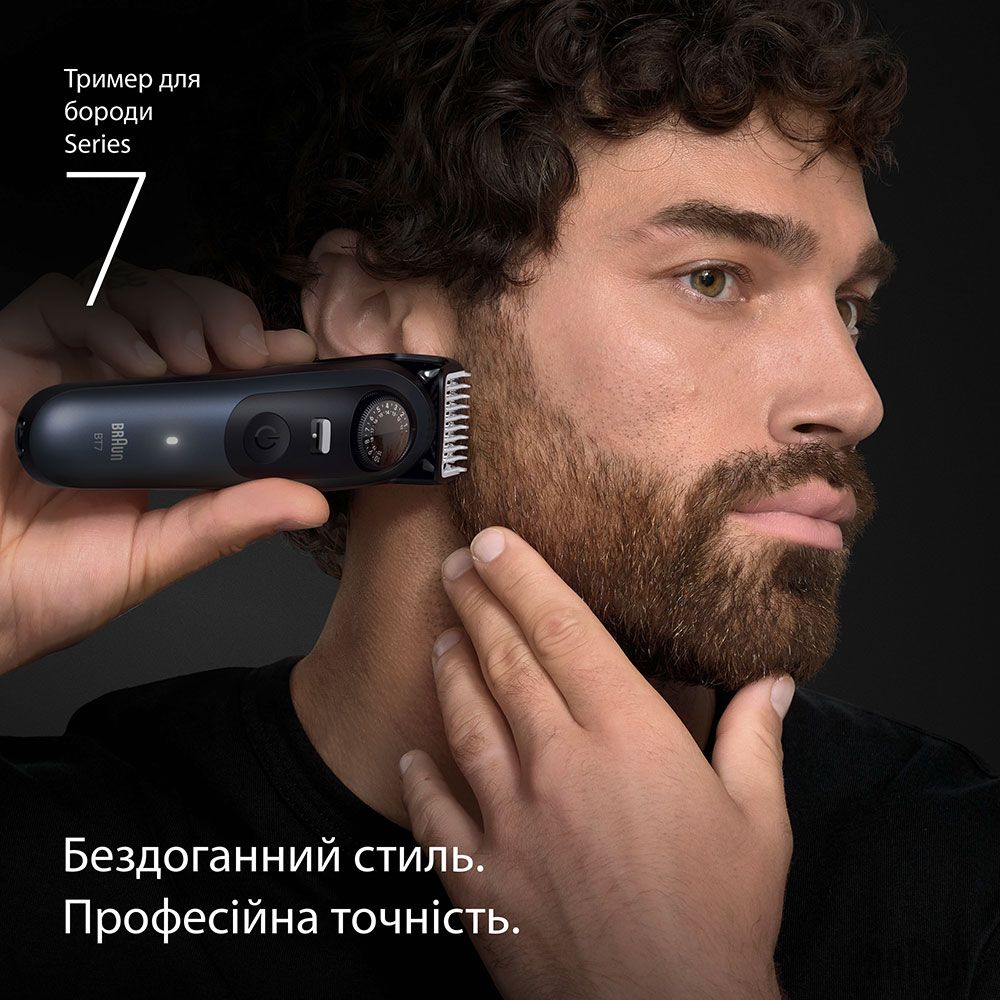 Триммер BRAUN Beard Trimmer Series 7 BT7540 (80789809) Управление регулирующее колесо