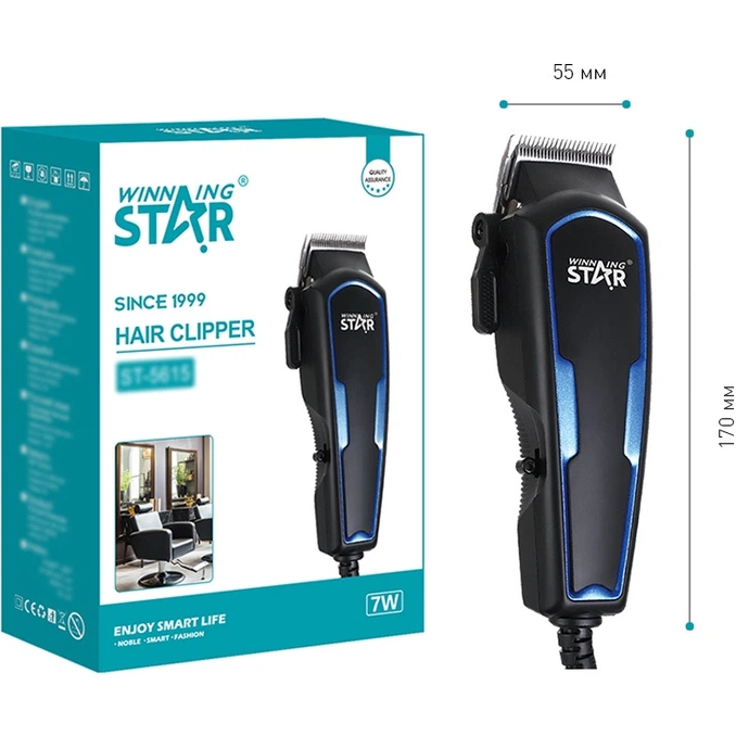 Машинка для стрижки WINNINGSTAR ST-5615 Black (WNNGS-ST-5615-BK) Тип машинка для стрижки
