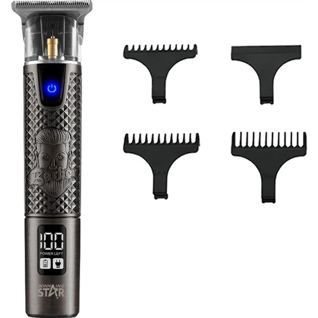 Машинка для стрижки WINNINGSTAR ST-5622 Black (WNNGS-ST-5622-BK) Дополнительно Емкость аккумулятора 1500 mAh, скорость вращения: 6500 об/мин
