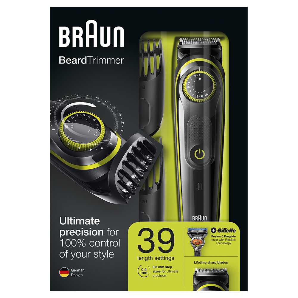 Зовнішній вигляд Тример BRAUN BeardTrimmer BT3041 + Бритва Gillette Fusion ProGlide