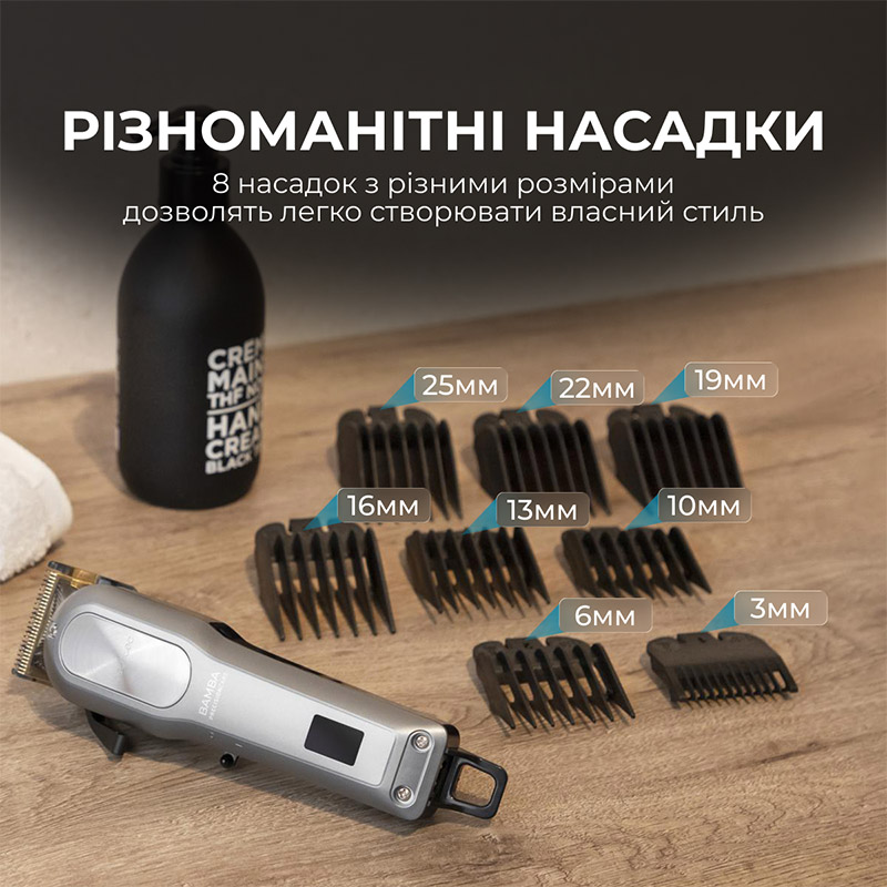 Машинка для стрижки CECOTEC Bamba PrecisionCare ProClipper Titanium Go (CCTC-04218) Область застосування голова