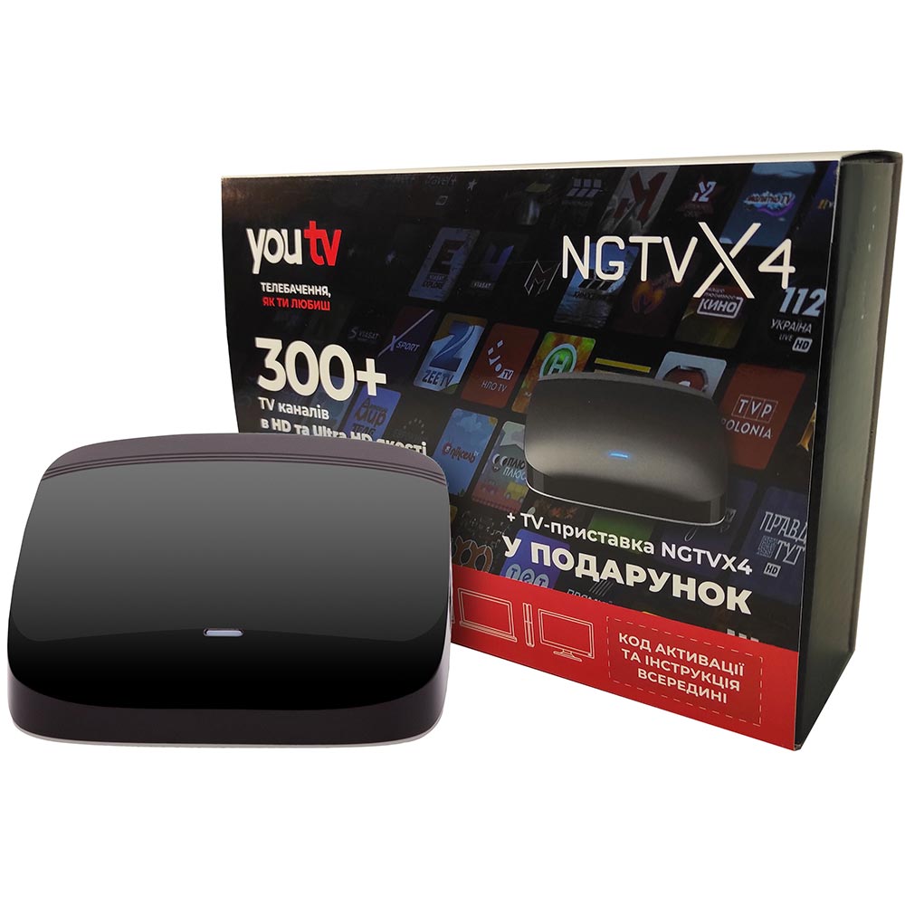 Медиаплеер NGTV Android NGTV X4 + Комплект 10 місяців YouTV - в  интернет-магазине Фокстрот: цены, отзывы, характеристики | купить в Киеве,  Харькове, Днепропетровске, Одессе - Украина