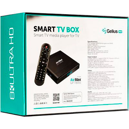У Фокстрот Медіаплеєр GELIUS Pro Smart TV Box AirMax GP-TB001 (00000079576)