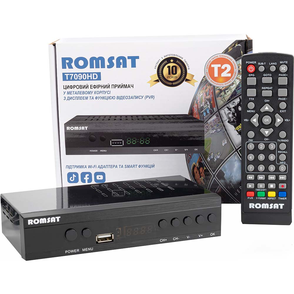 Цифровий тюнер ROMSAT T7090HD Тюнери DVB-T2