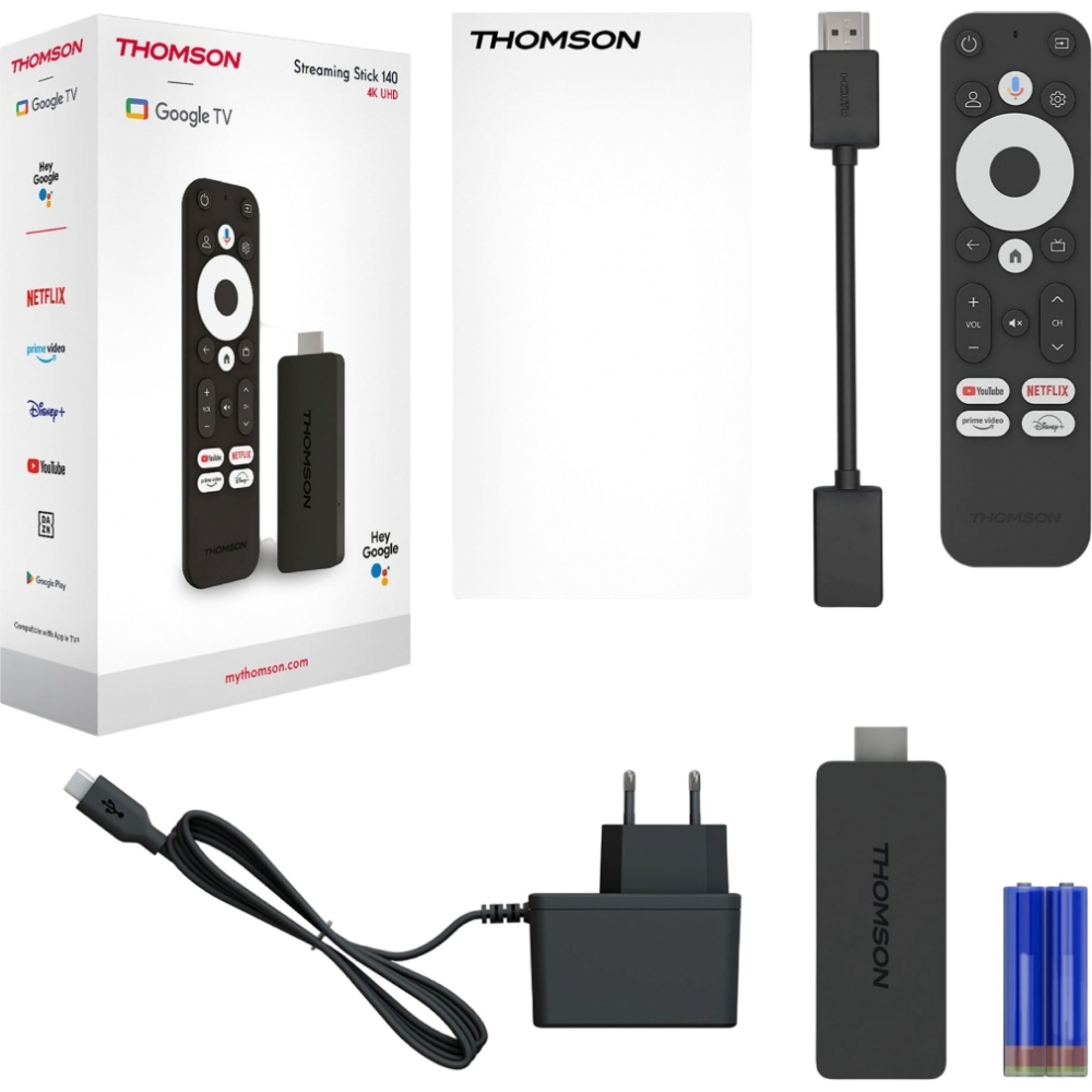 Медіаплеєр THOMSON Streaming Stick 140 4K UHD (223490) WiFi True