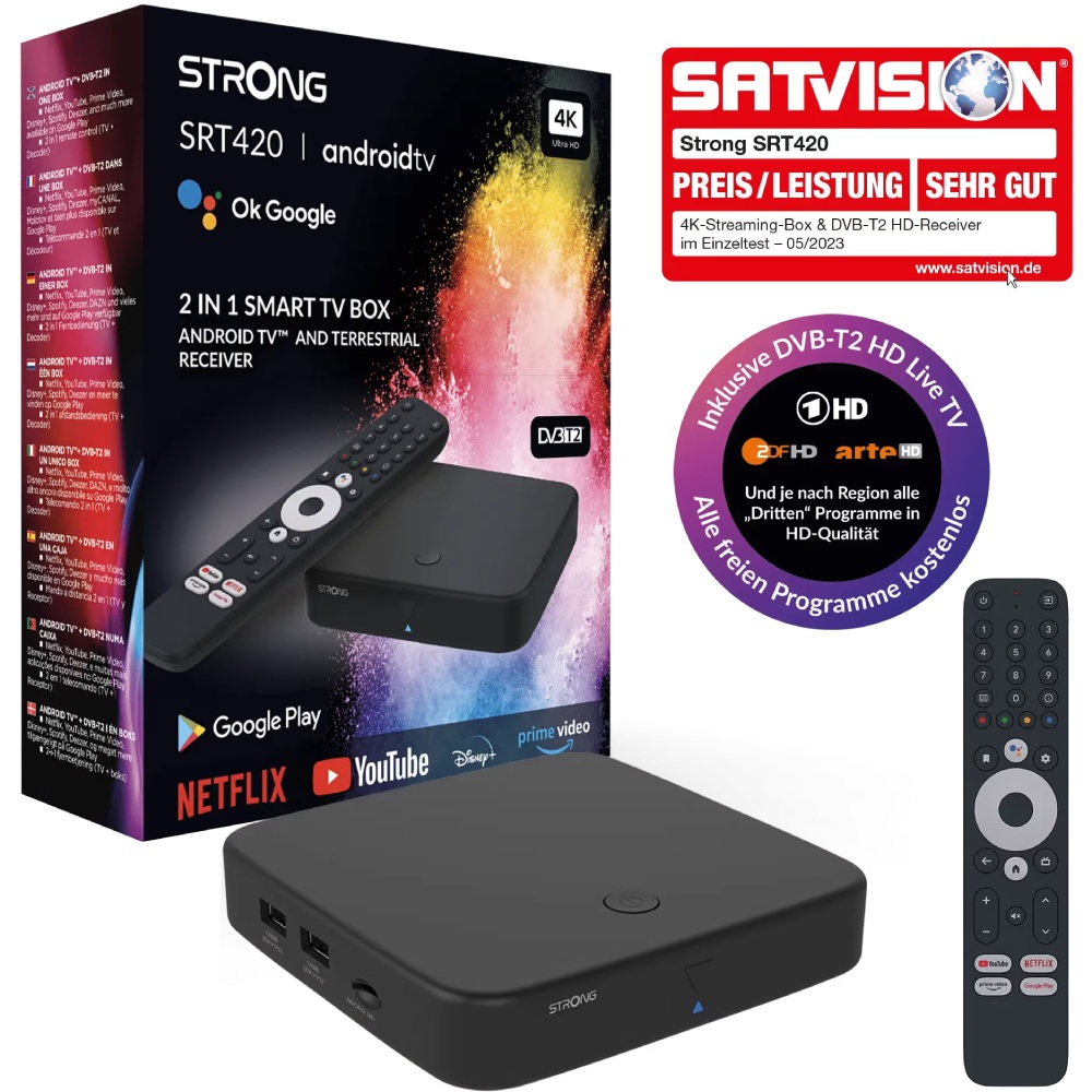 Заказать Медиаплеер STRONG Hybrid Android TV SRT420