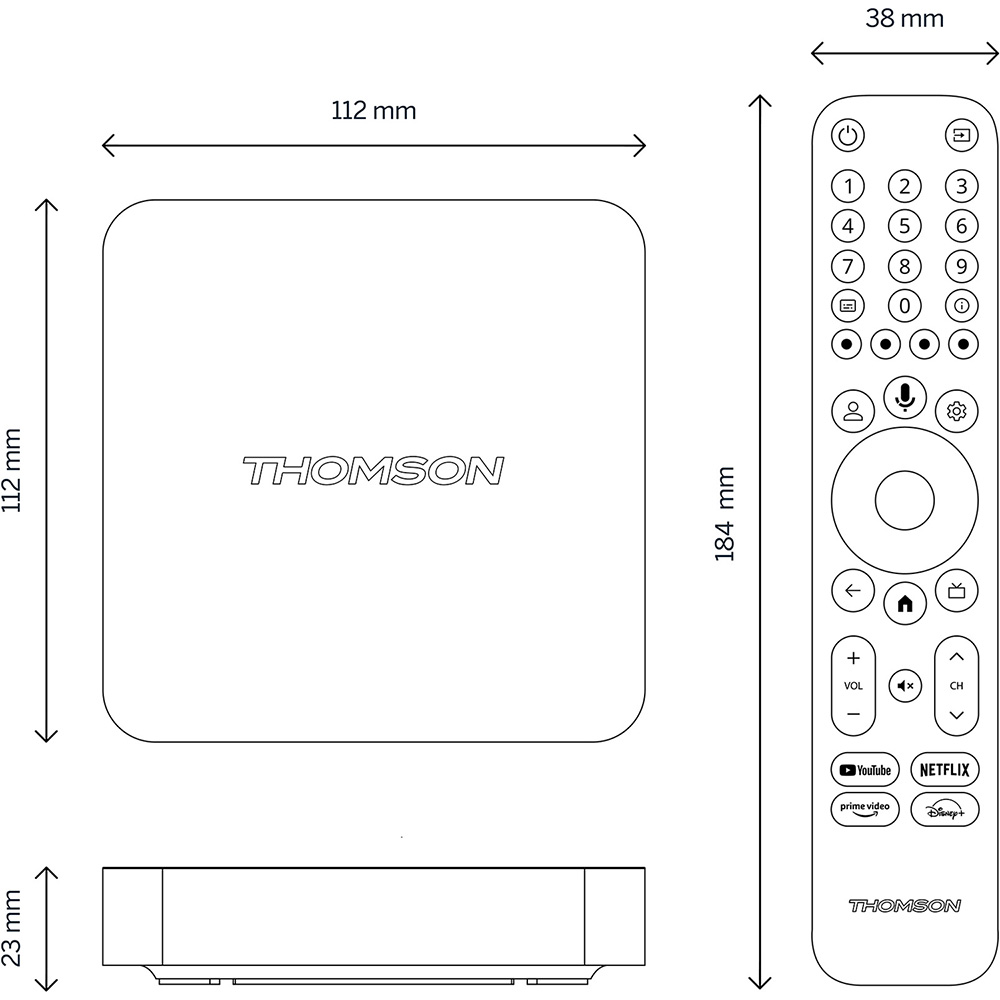 Медиаплеер THOMSON Google TV Streaming Box 240 Частота процессора 2