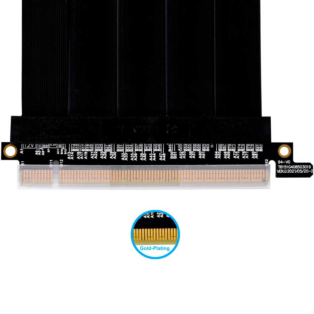 Райзер подовжувач LIAN LI для ПК 600mm PCIe 4.0 RISER CABLE Black (G89.PW-PCI-4-60X) Матеріал метал