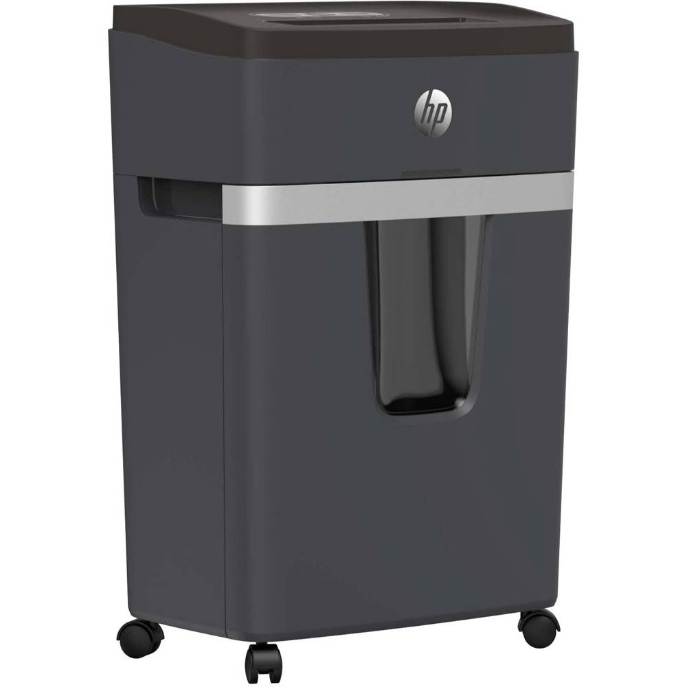 Шредер HP Pro Shredder 12MC Black (2814) Основные характеристики Тип резки: поперечный разрез; уровень секретности (DIN) – 5; средняя скорость – 1,6 м/мин; одновременная загрузка – 12 листов; рабочая ширина – 220 мм; емкость корзины – 25 л.