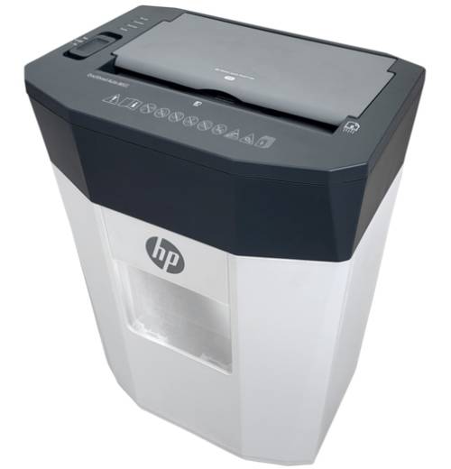 Шредер HP OneShred Auto 80CC Black/White (2817) Основні характеристики Тип різання: перехресний; робоча ширина – 220 мм; одночасне завантаження – 8 аркушів; ємність кошика – 15 л; швидкість знищення – 2 м/хв; рівень секретності – 4.