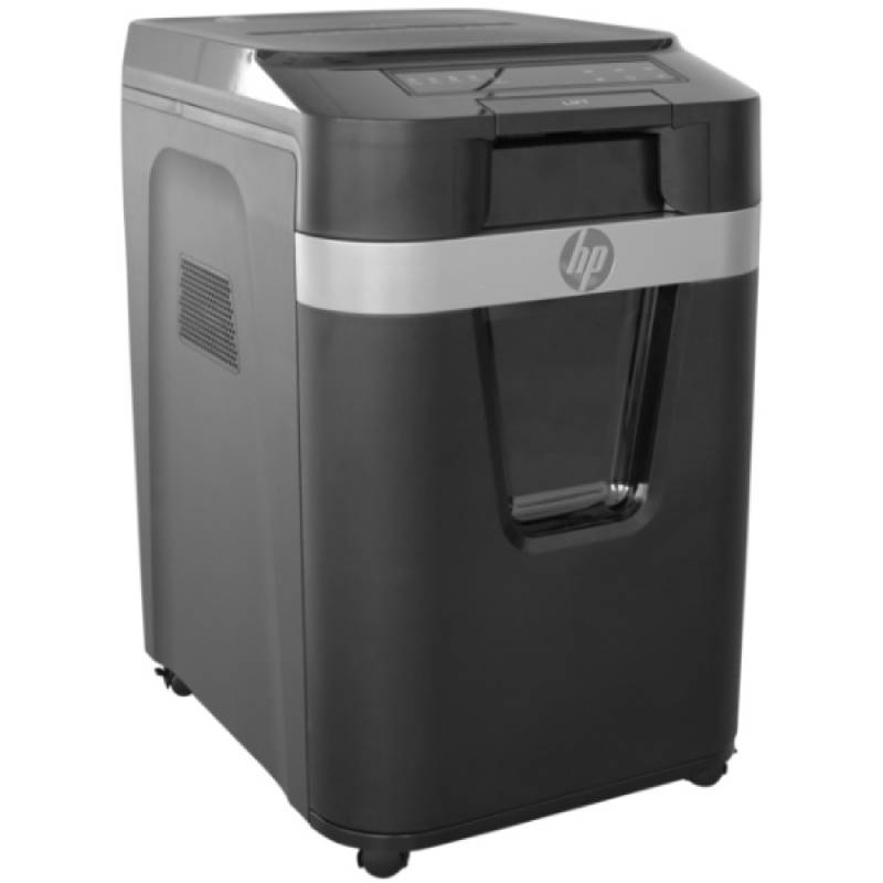 Шредер HP Pro Shred Auto 200CC Cross-Cut Paper Shredder Black (2820) Основні характеристики Тип різання: перехресний; робоча ширина – 220 мм; одночасне завантаження – 10 аркушів; ємність кошика – 32,2 л; швидкість знищення – 1,8 м/хв; рівень секретності - 4