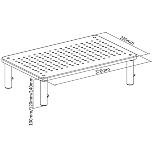 Столик GEMBIRD для монітора Black (MS-TABLE-01) Максимальне навантаження 20