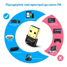 Bluetooth-адаптер GRAND-X 5.3 Black (BT53G)