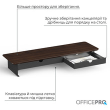 Підставка для монітора OFFICEPRO Dark Wood/Black (MR145DW)