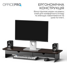 Підставка для монітора OFFICEPRO Dark Wood/Black (MR145DW)
