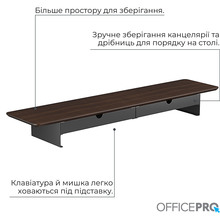 Підставка для монітора OFFICEPRO Dark Wood/Black (MR164DW)