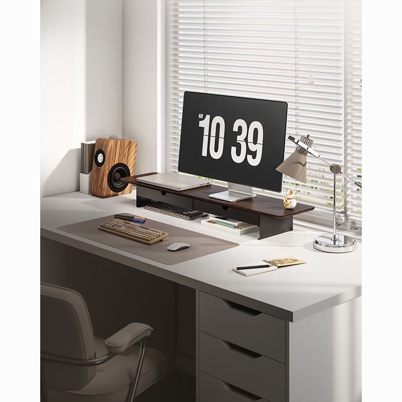 Внешний вид Подставка для монитора OFFICEPRO Dark Wood/Black (MR164DW)
