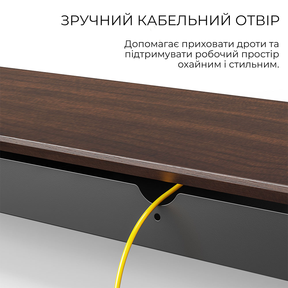Зображення Підставка для монітора OFFICEPRO Dark Wood/Black (MR161DW)