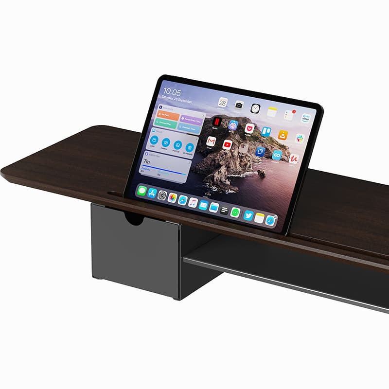 Внешний вид Подставка для монитора OFFICEPRO Dark Wood/Black (MR177DW)