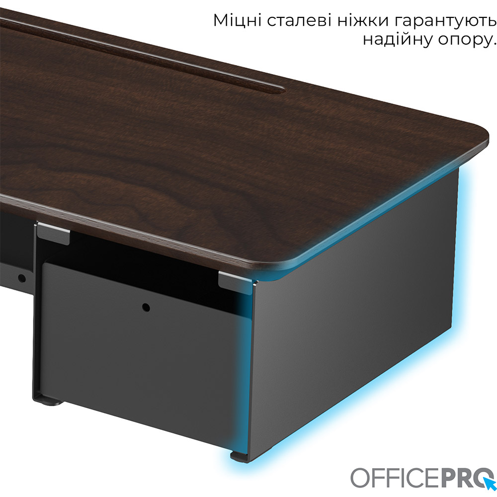 Зображення Підставка для монітора OFFICEPRO Dark Wood/Black (MR177DW)