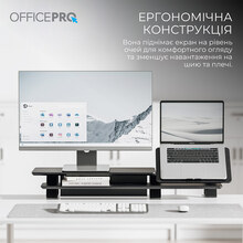 Підставка для монітора OFFICEPRO Wood Black (MR260B)