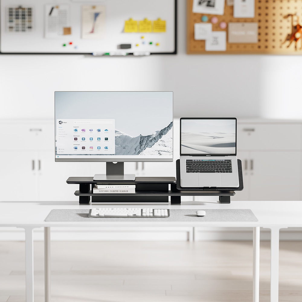 Фото 14 Підставка для монітора OFFICEPRO Wood Black (MR260B)