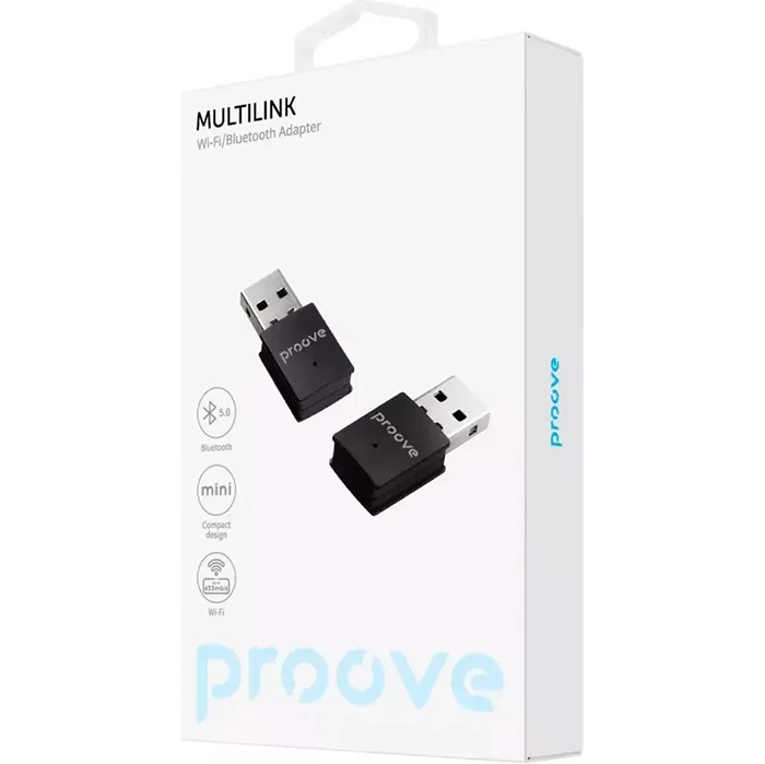Bluetooth-адаптер PROOVE Multilink Bluetooth+Wi-Fi Black (HBPG00001001) Тип Bluetooth-адаптери