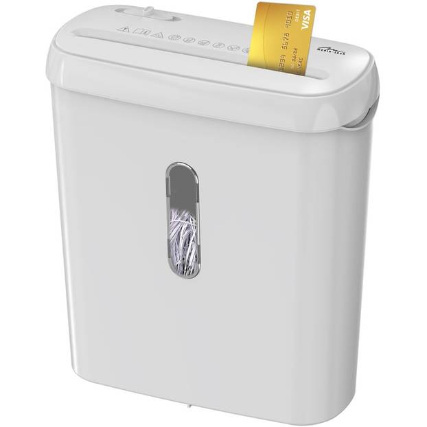 Шредер MEDIA-TECH SHREDDER White (MT223) Шредер MEDIA-TECH SHREDDER White (MT223) Основные характеристики Количество уничтожаемых листов за раз (80 г/м²): 5; Емкость корзины: 8л; Скорость уничтожения: 3.8 м/мин; Уровень шума: 70дБ; Ширина гнезда подачи: 220 мм;