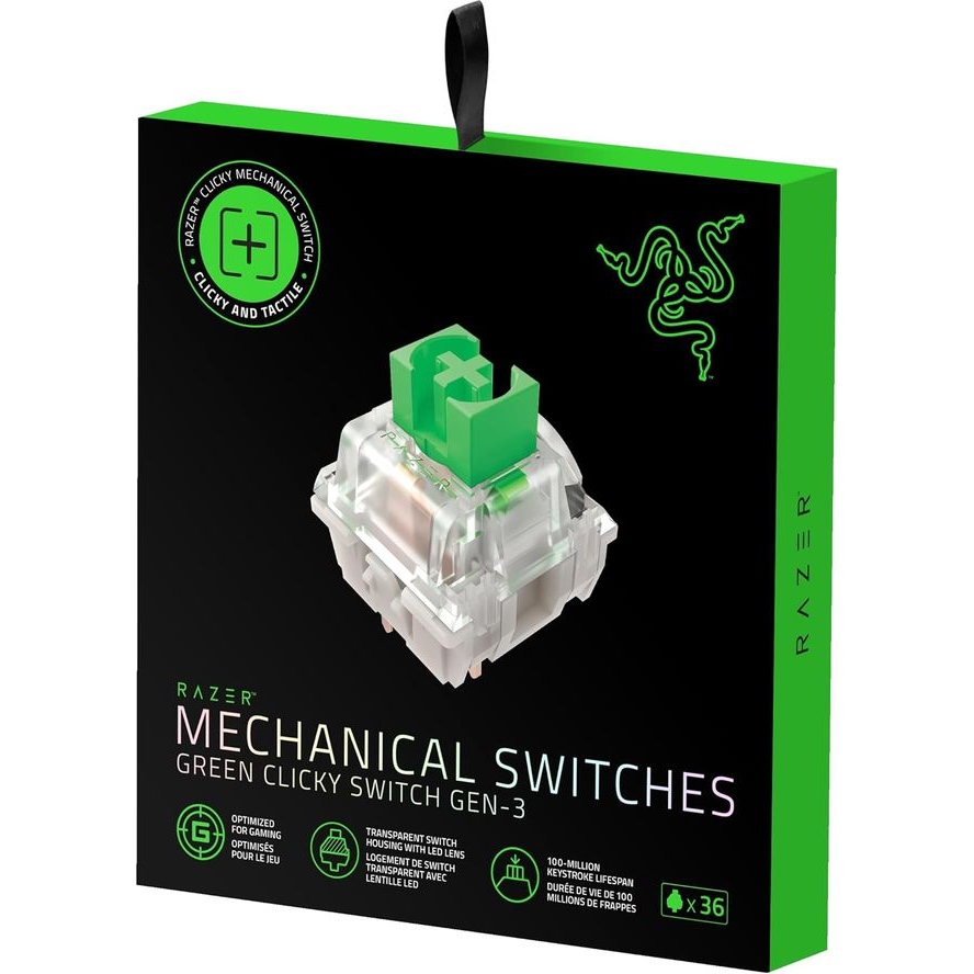Набор переключателей RAZER Mechanical Switches Pack Green clicky (RC21-02040200-R3M1) Цвет зеленый
