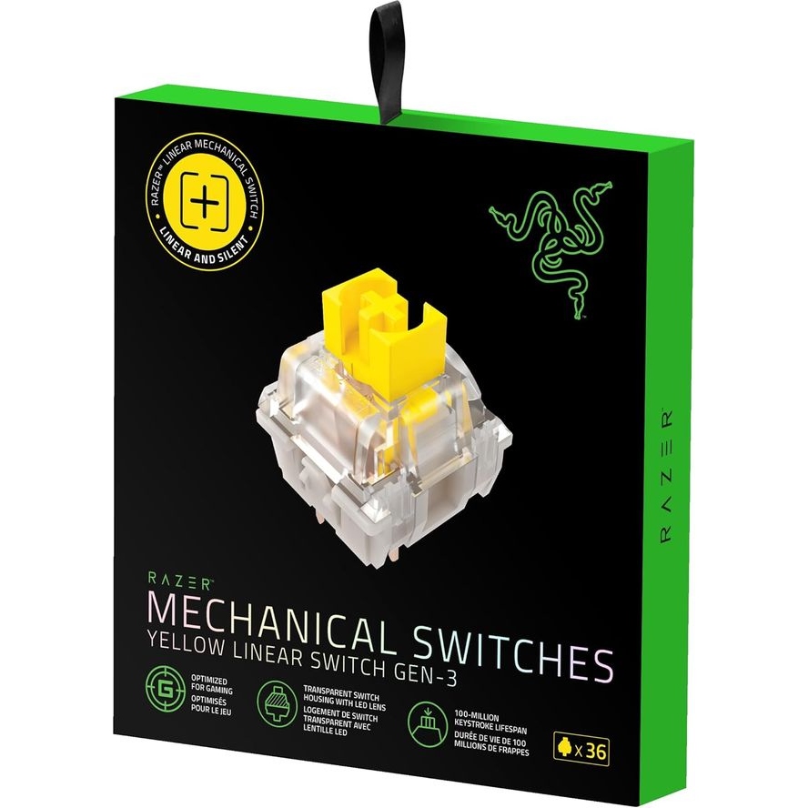Внешний вид Набор переключателей RAZER Mechanical Switches Pack Yellow linear (RC21-02040100-R3M1)