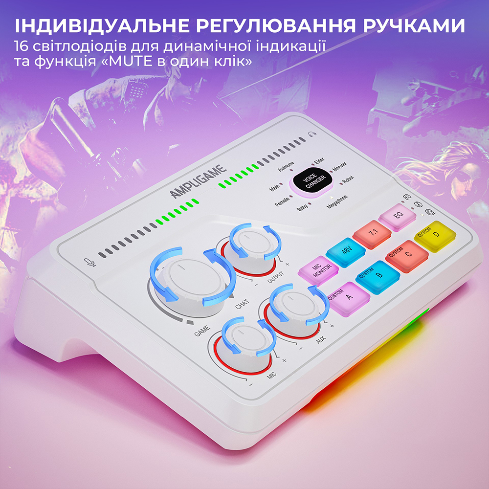 Мікшерний пульт FIFINE White (SC8W) Колір білий