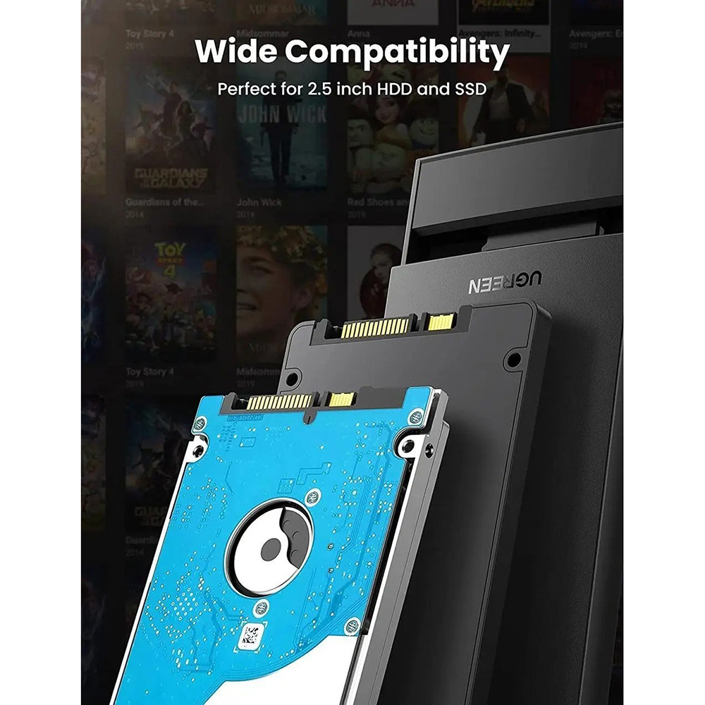 Внешний карман UGREEN CM237 Black (60353) Материал пластик