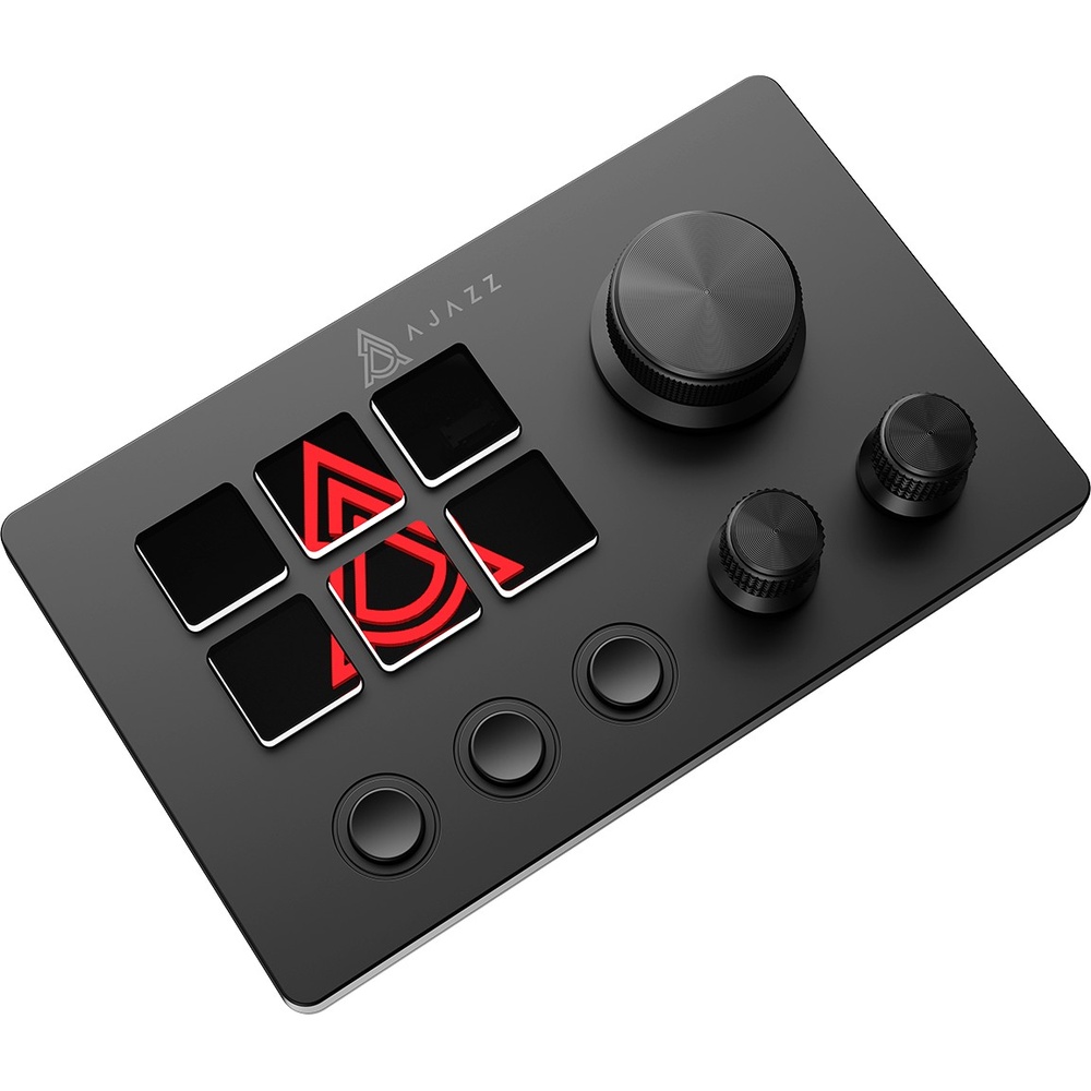 Контролер для стриминга AJAZZ AKP03E USB Black Основные характеристики программируемые кнопки с визуальным отображением команд; поддержка макросов, горячих клавиш и мультимедийных функций; поворотные энкодеры для управления параметрами; проводное подключение USB Type-C