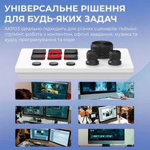 Контролер для стриминга AJAZZ AKP03E USB White