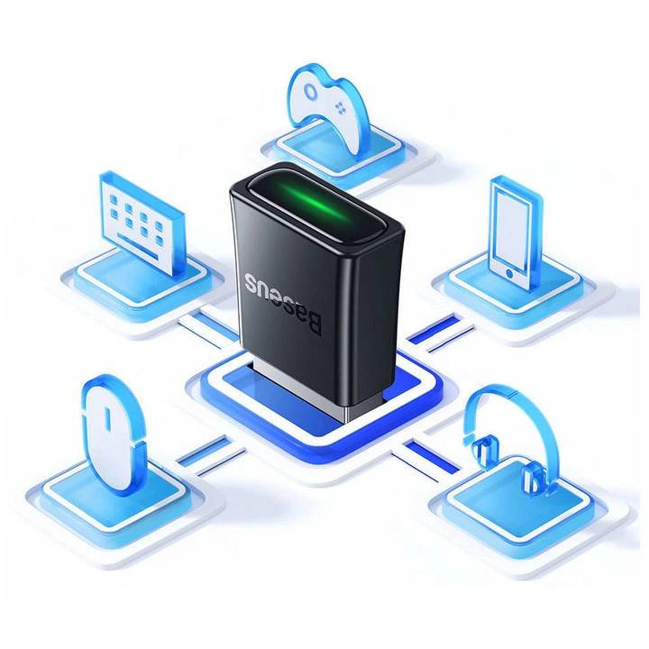 Зовнішній вигляд Bluetooth-адаптер BASEUS Bluetooth BA07 Wireless Adapter Black (ZJBA010001)