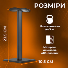 Підставка для навушників GAMEPRO HSS153B Aluminum Black