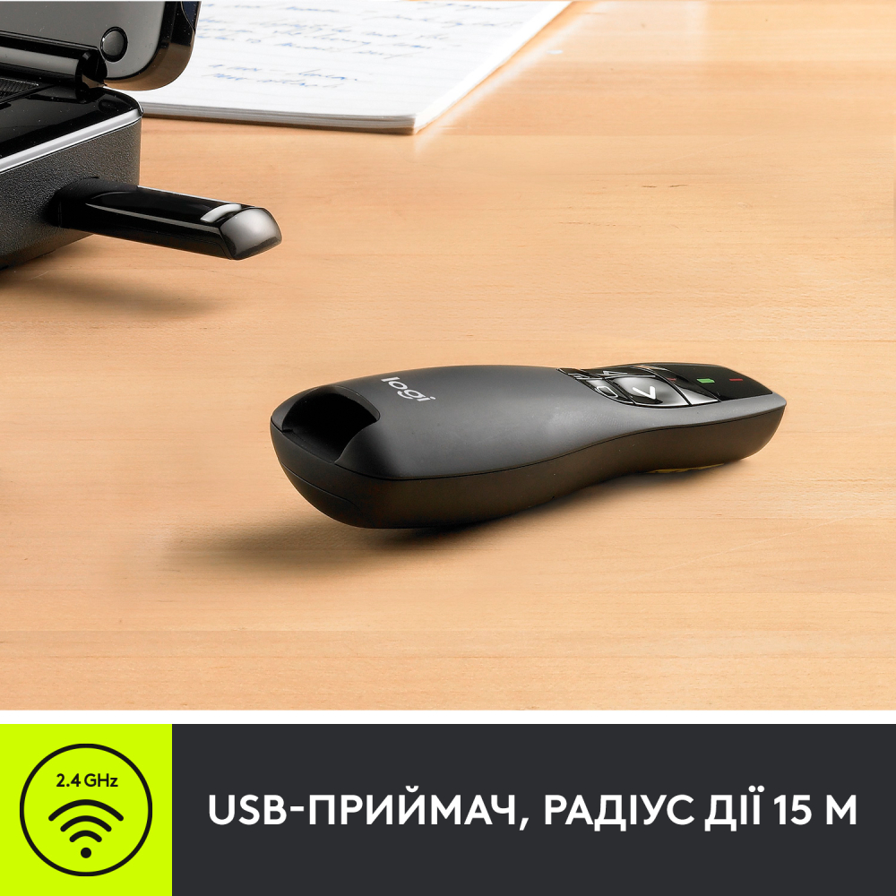 Фото 4 Лазерна указка LOGITECH Wireless Presenter R400 (910-001357)