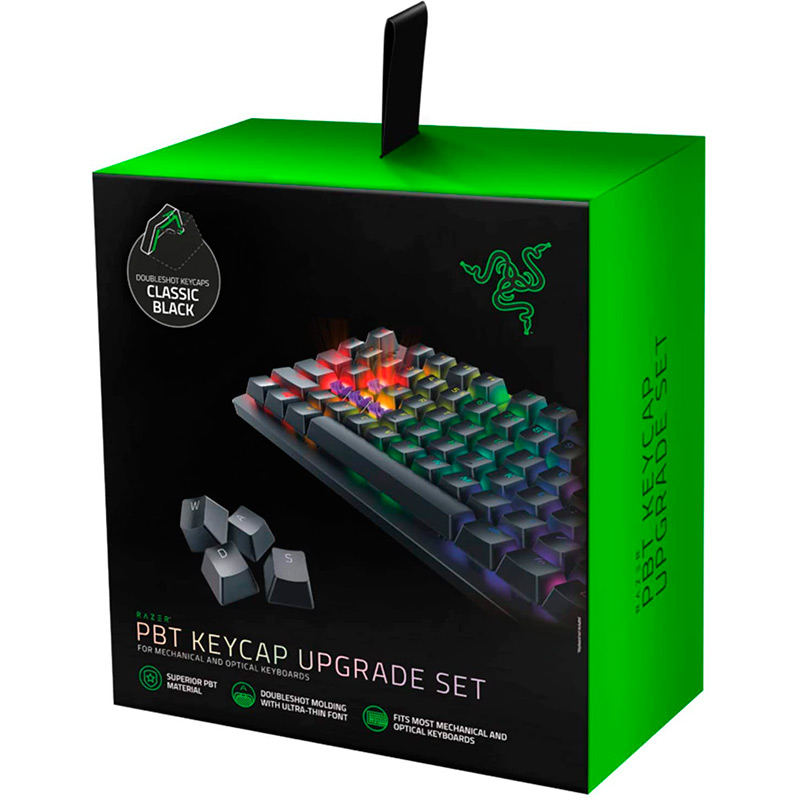 Набір кейкапов для клавіатури Razer PBT Keycap Upgrade Set Classic Black (RC21-01490100-R3M1)