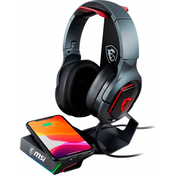 Подставка для наушников MSI IMMERSE HS01 COMBO + Wireless Charger (IMMERSE_HS01_COMBO) Размеры 175 x 103 x 245 мм