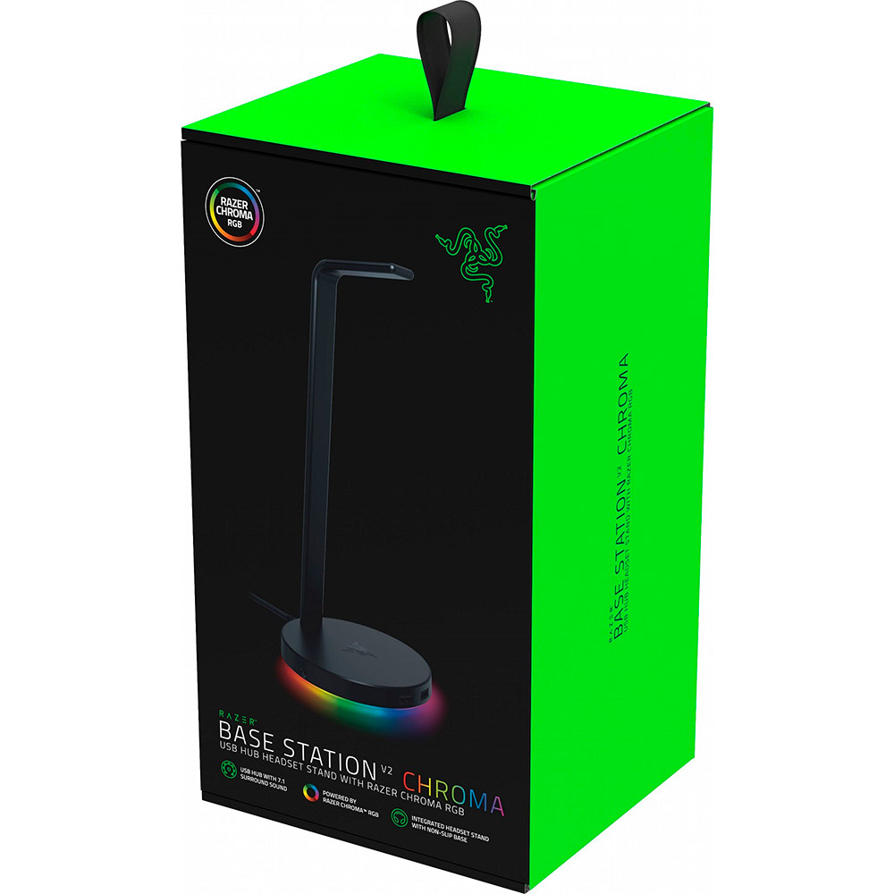 Подставка для наушников RAZER Base Station V2 Chroma (RC21-01510100-R3M1) Материал металл