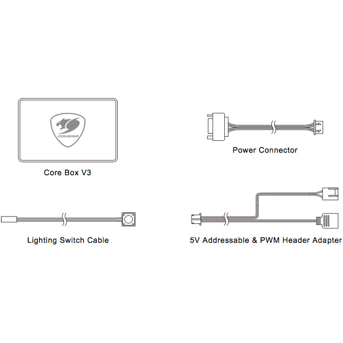 Фото Контроллер вентиляторов COUGAR ARGB PWM CORE BOX V3