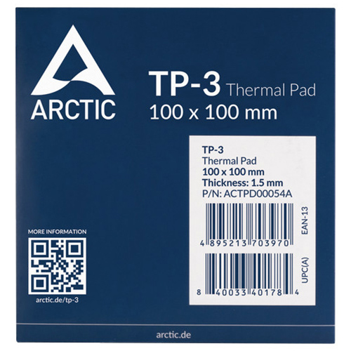 Термопрокладка ARCTIC TP-3 100x100x1.5 мм (ACTPD00054A) Тип термопрокладки